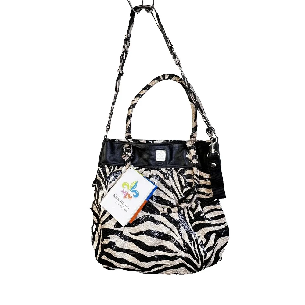 BKalencom New Orleans Diaper Bag Zebra Thinsulate Bottle Holder Changing Pad